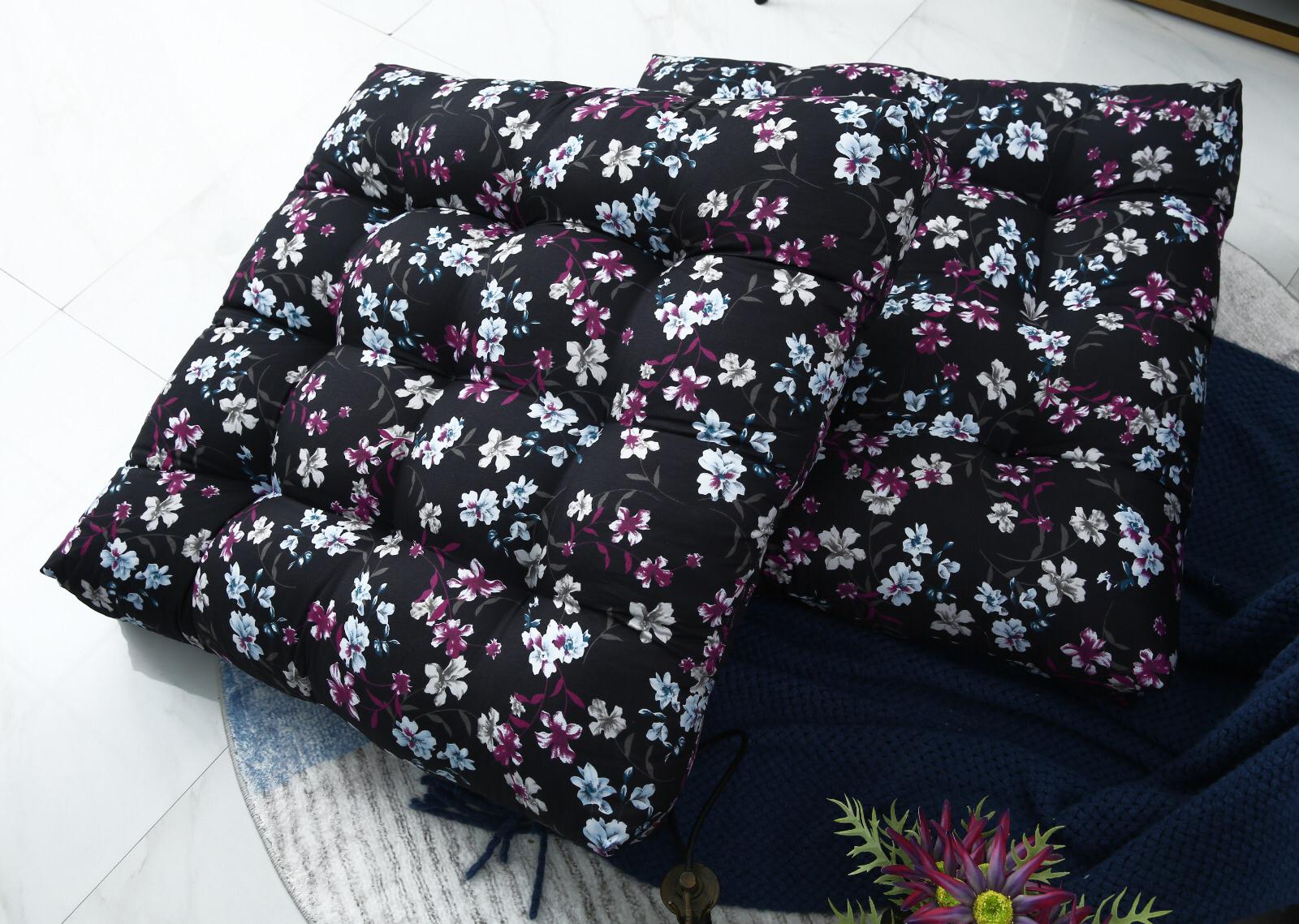 Digital Printed Square Floor Cushions-Rosemary cushions Apricot