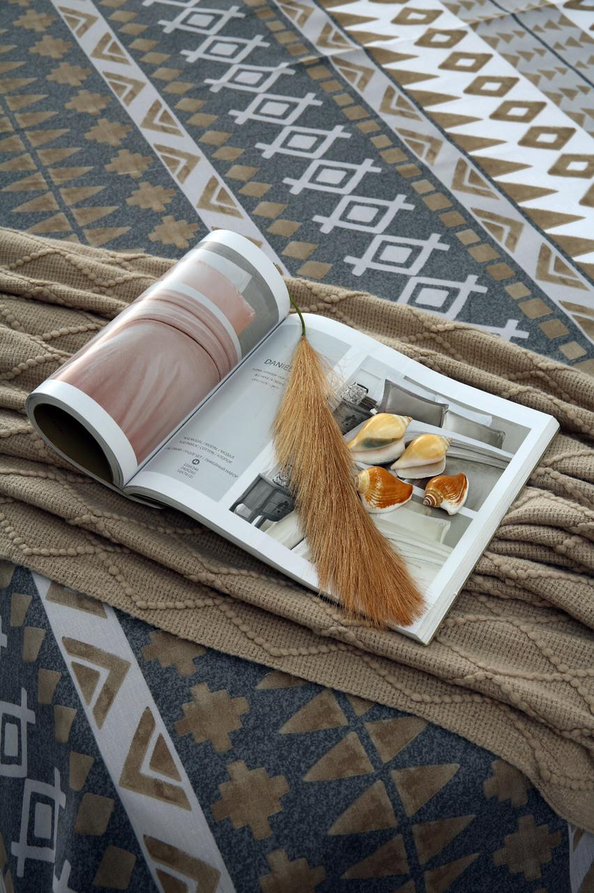 3 PCs Double Bed Sheet-DB173 Bed Sheets Apricot