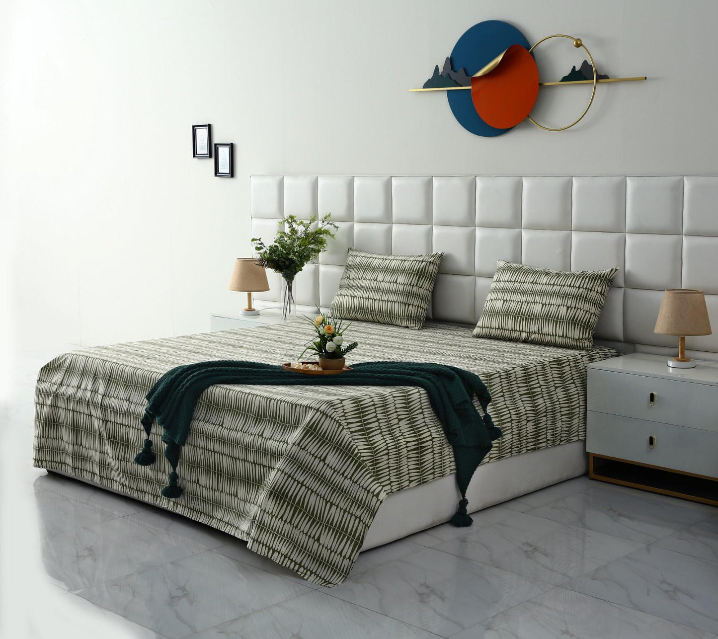 3 PCs Double Bed Sheet-DB130 Bed Sheets Apricot