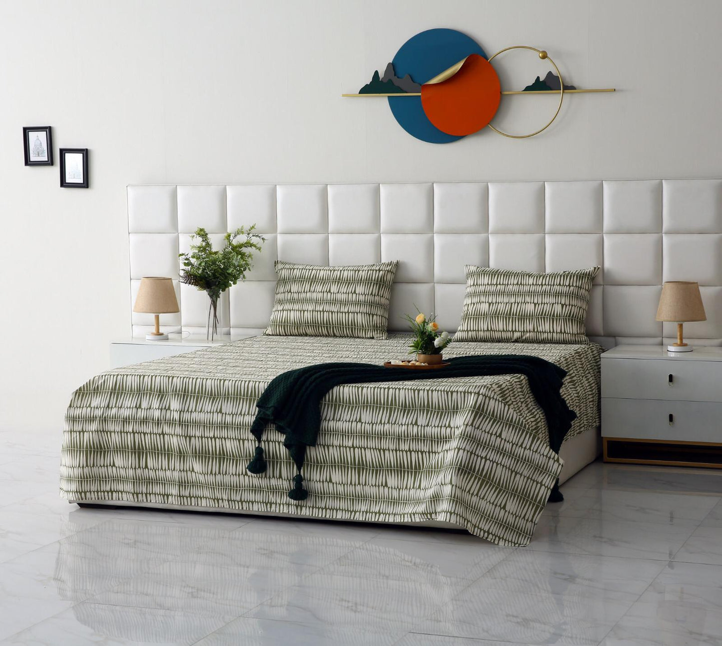 3 PCs Double Bed Sheet-DB130 Bed Sheets Apricot