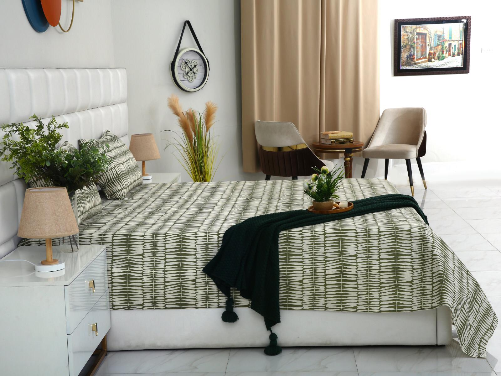 3 PCs Double Bed Sheet-DB130 Bed Sheets Apricot