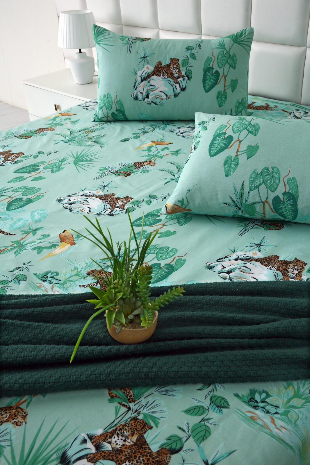 3 PCs Double Bed Sheet-DB233 Bed Sheets Apricot