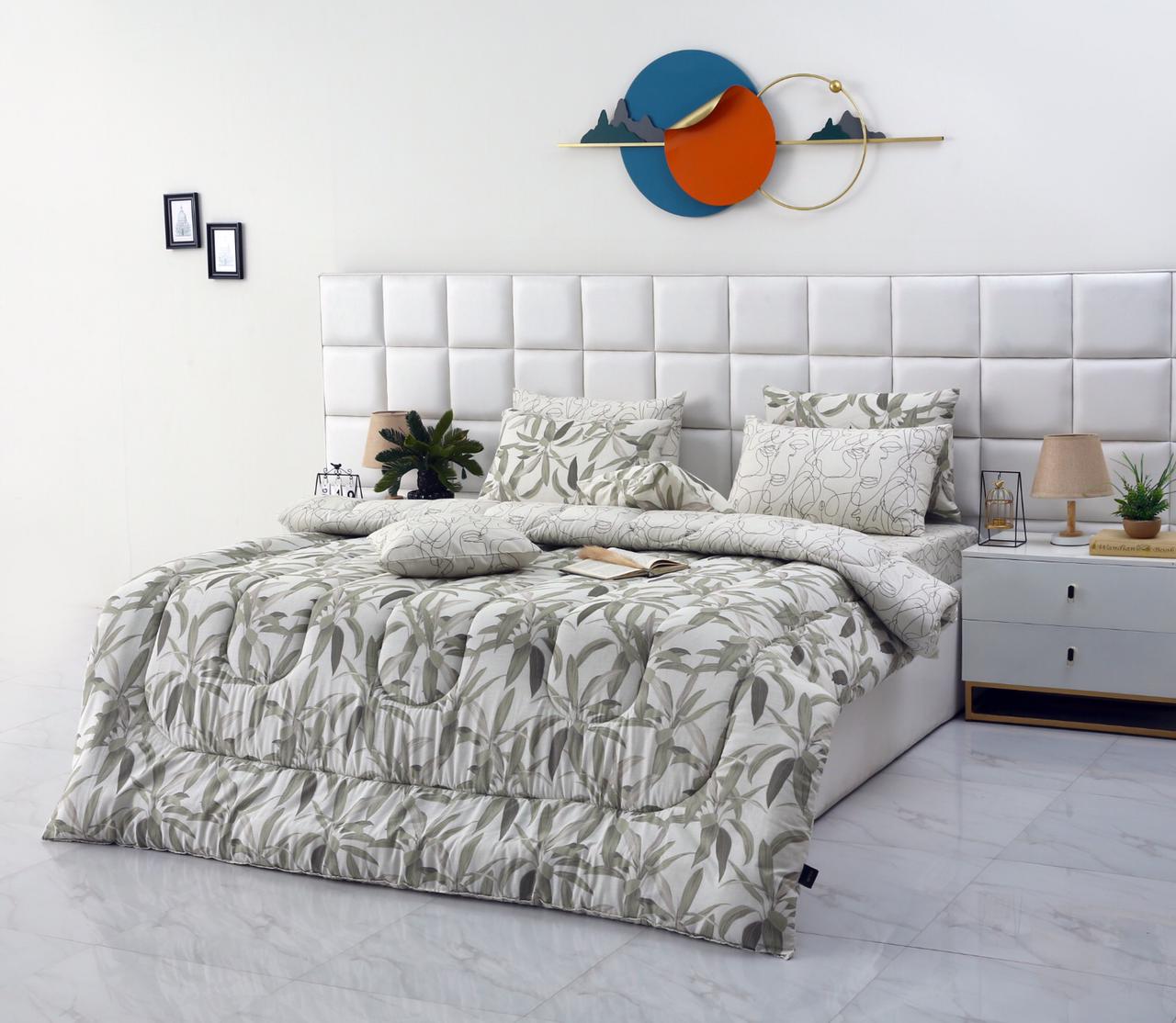 8 PCs Winter Comforter Set-Pine
