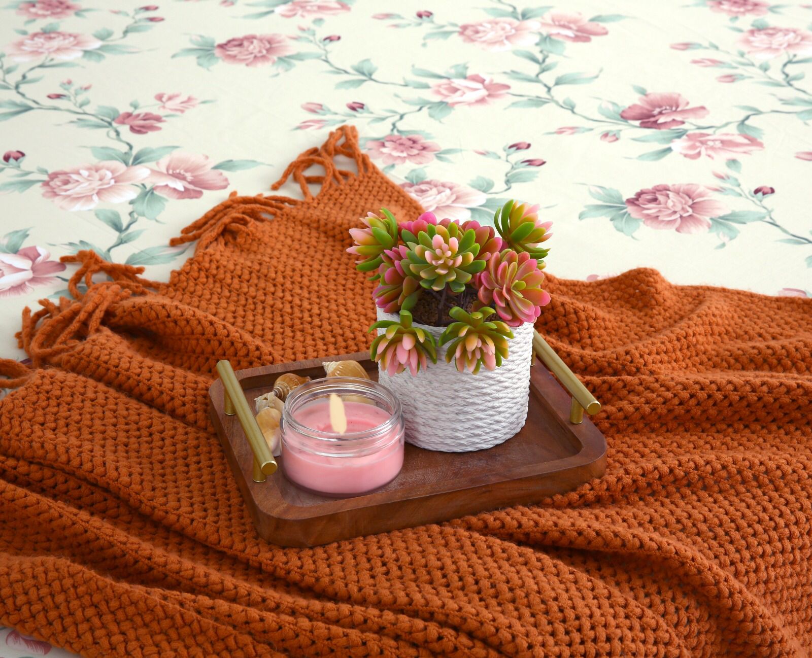 Fitted Bed Sheet-Rosa Fitted Sheets Apricot