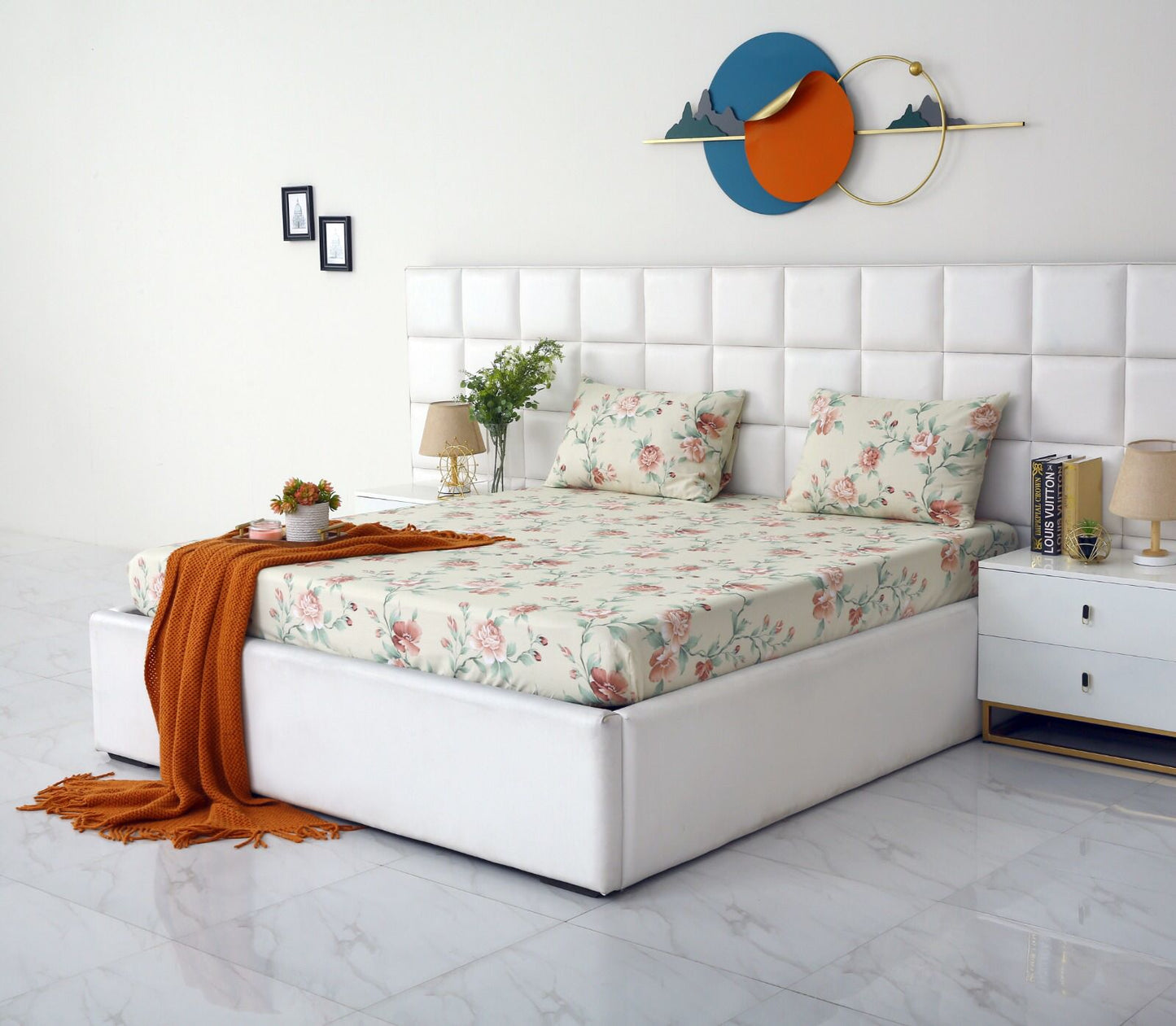 Fitted Bed Sheet-Rosa Fitted Sheets Apricot