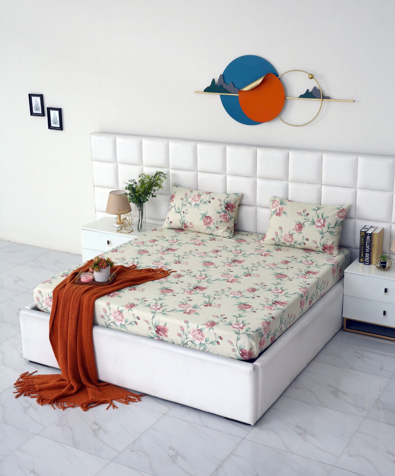 Fitted Bed Sheet-Rosa Fitted Sheets Apricot