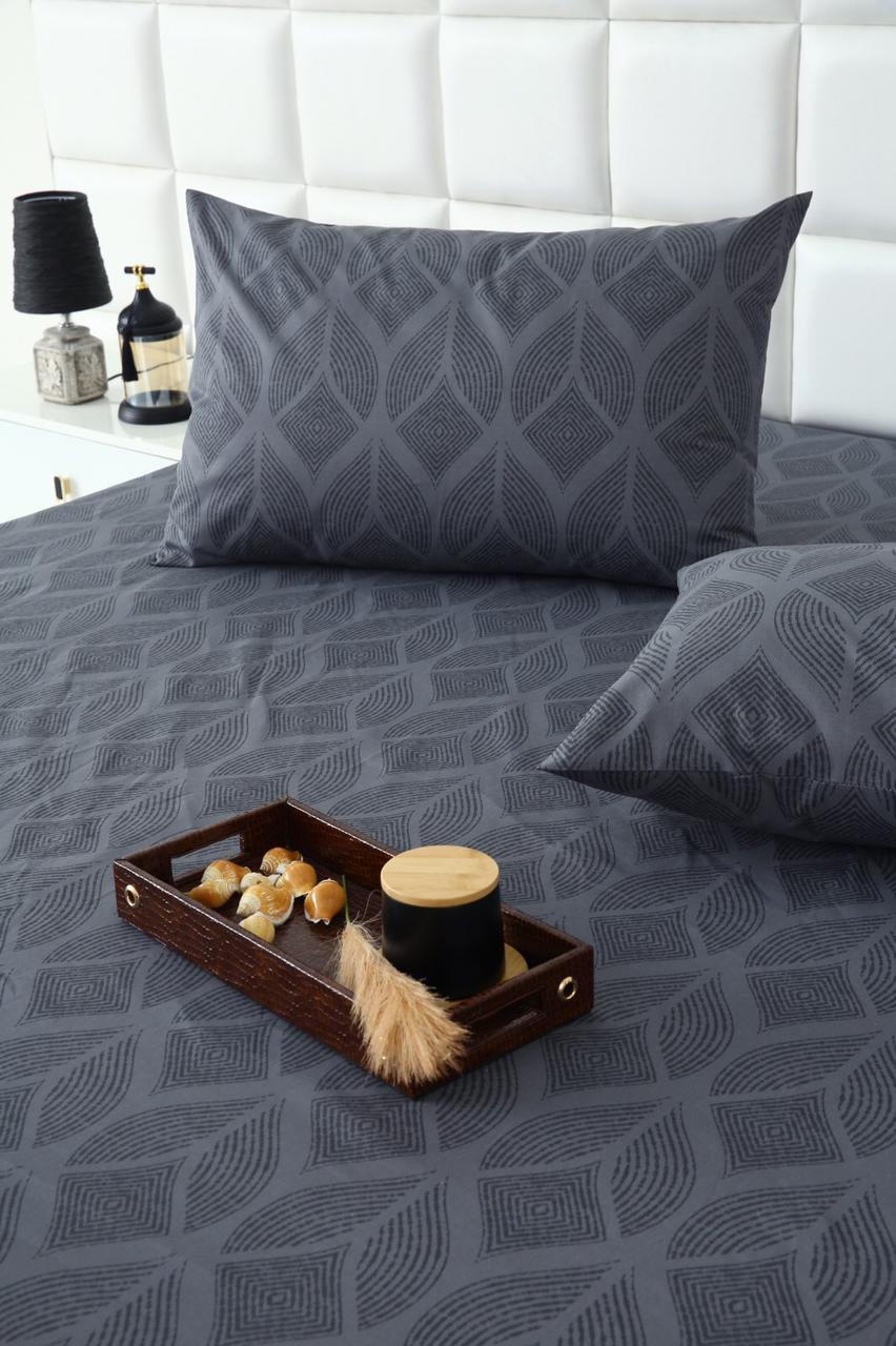 Fitted Bed Sheet-Ash Black Fitted Sheets Apricot