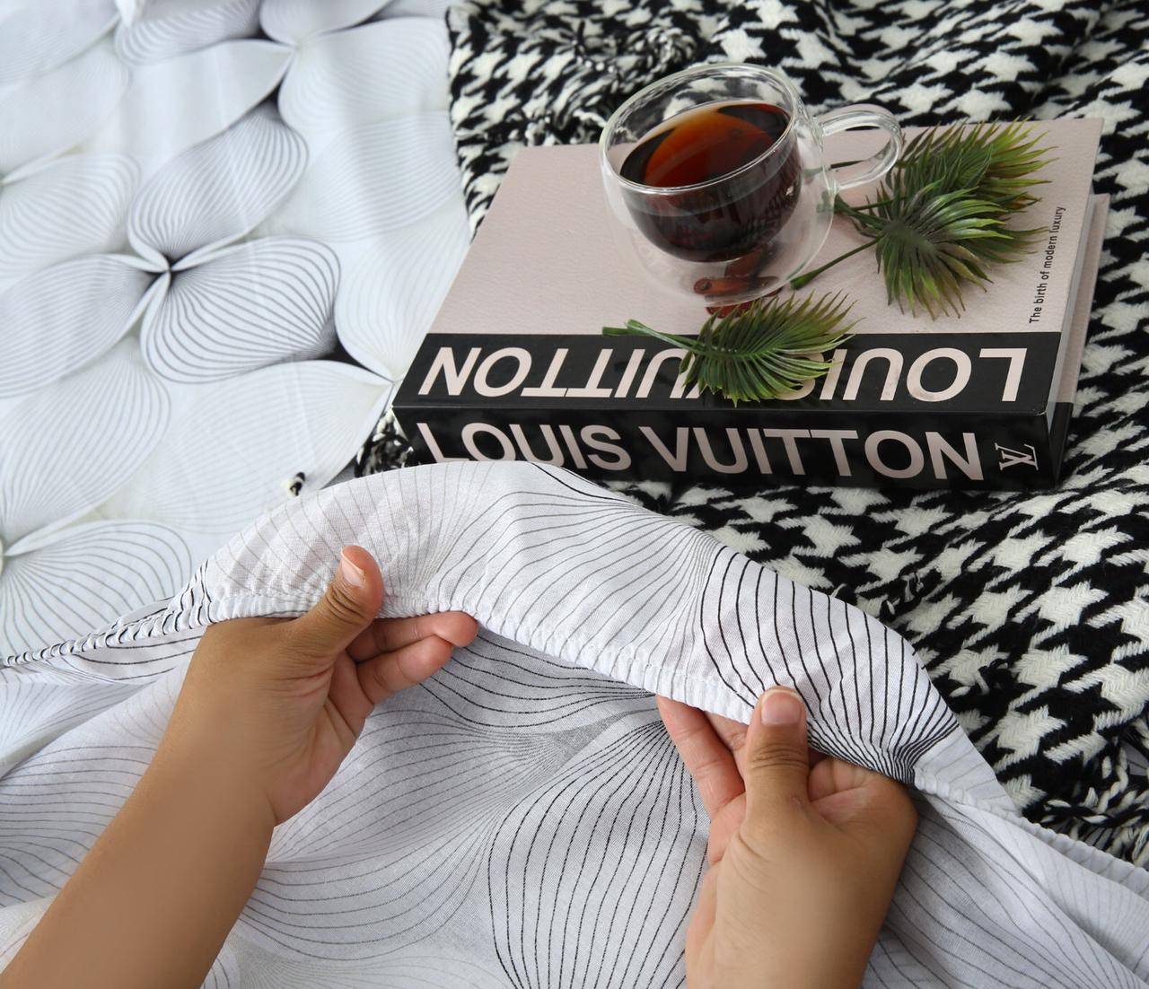 Fitted Bed Sheet-Pitch Grey Fitted Sheets Apricot