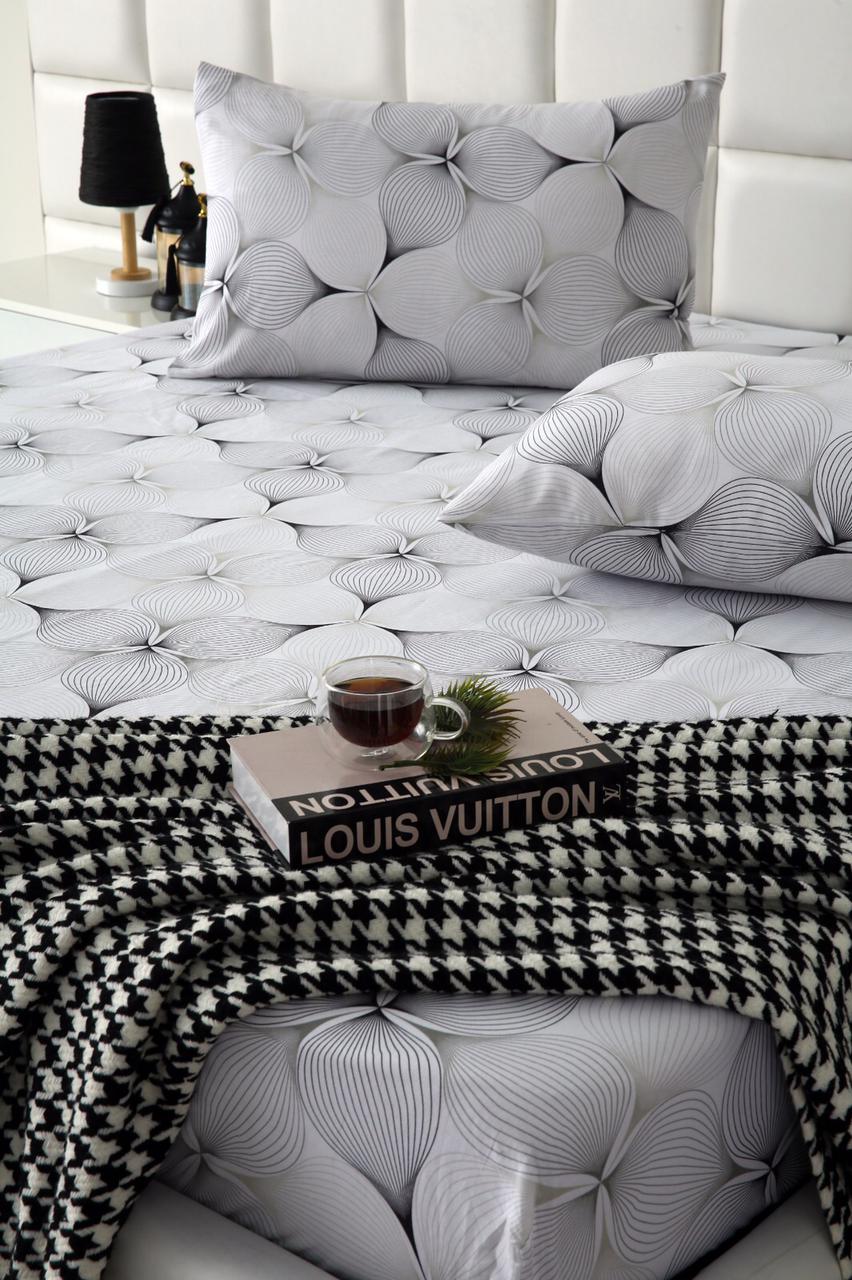 Fitted Bed Sheet-Pitch Grey Fitted Sheets Apricot