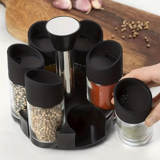 6PCS Rotatable Spice Jar-SA 2411-50 Spice and sugar Jar Apricot