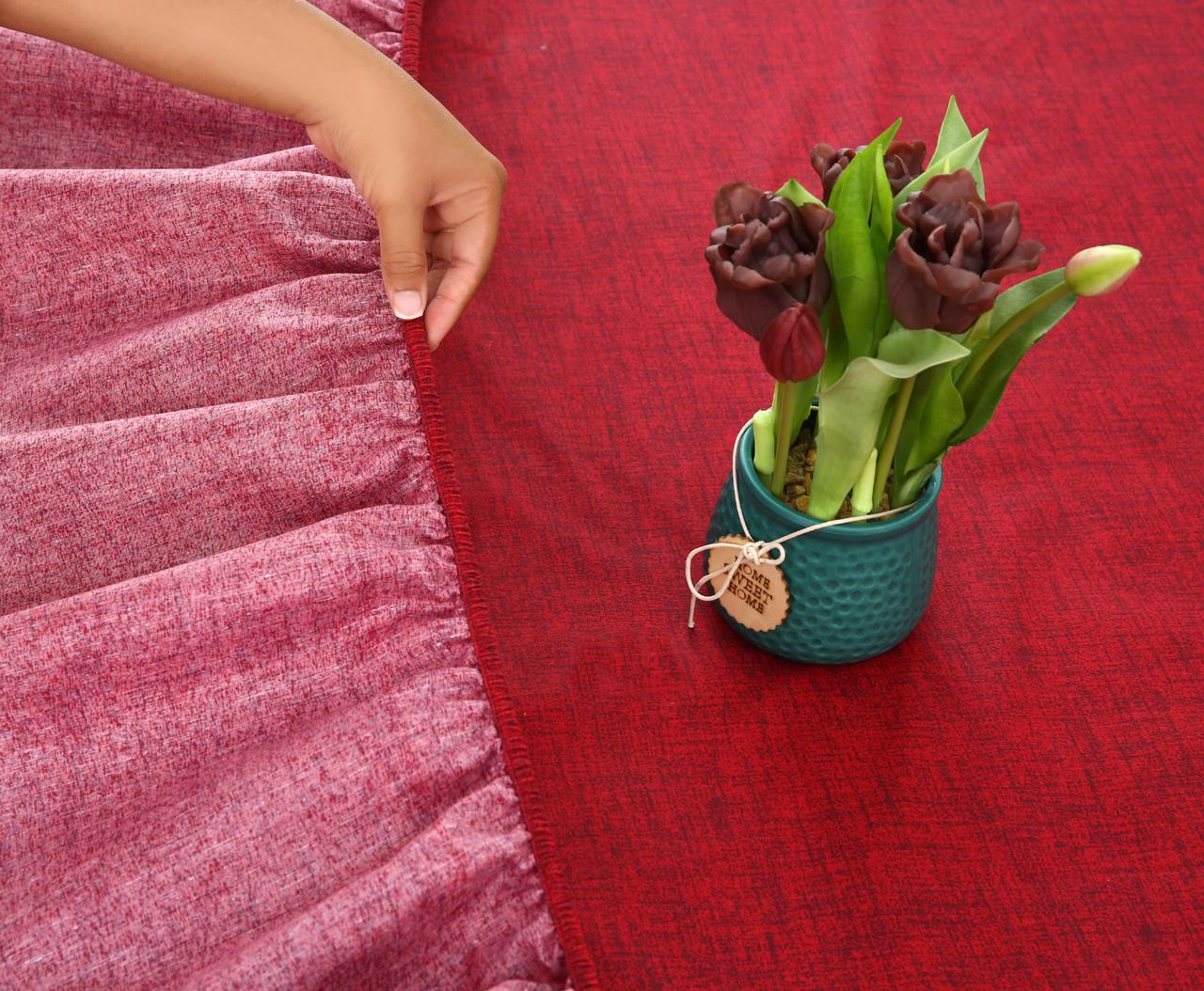 Fitted Bed Sheet-Maroon Texture Fitted Sheets Apricot