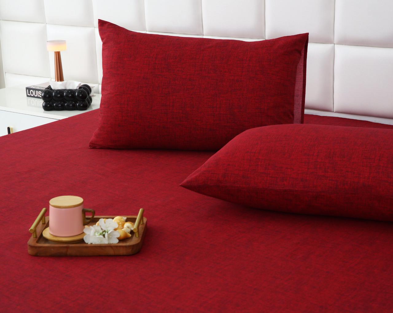 Fitted Bed Sheet-Maroon Texture Fitted Sheets Apricot