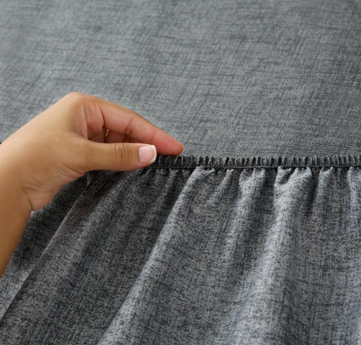 Fitted Bed Sheet-Grey Texture Fitted Sheets Apricot