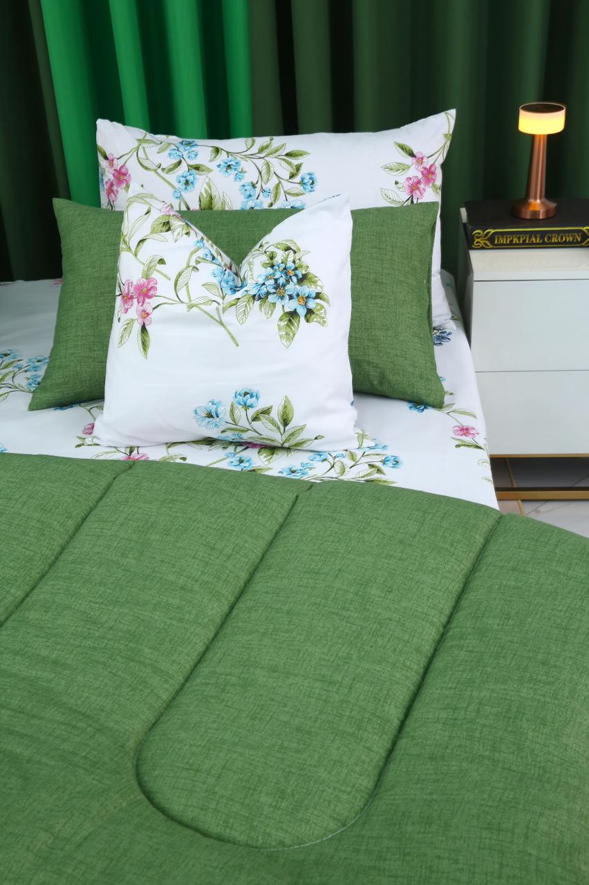 8 PCs Winter Comforter Set-Green Lotus Comforters Apricot