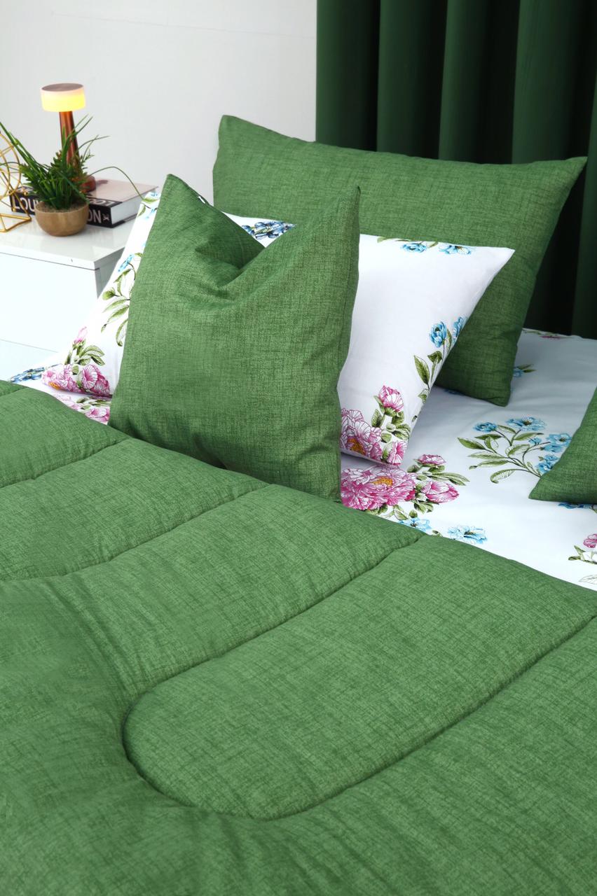 8 PCs Winter Comforter Set-Green Lotus Comforters Apricot