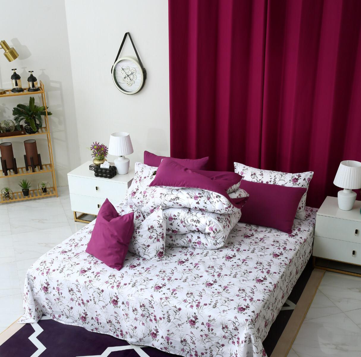 8 PCs Winter Comforter Set-Plum Petals Comforters Apricot