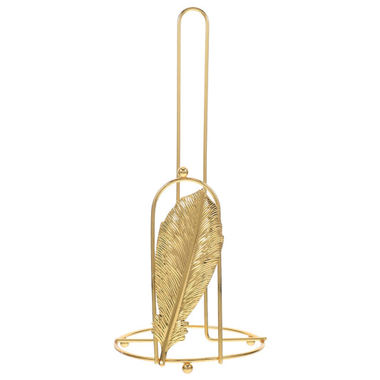 Stainless Steel Tissue Roll Holder-Feathers Tissue Box Apricot