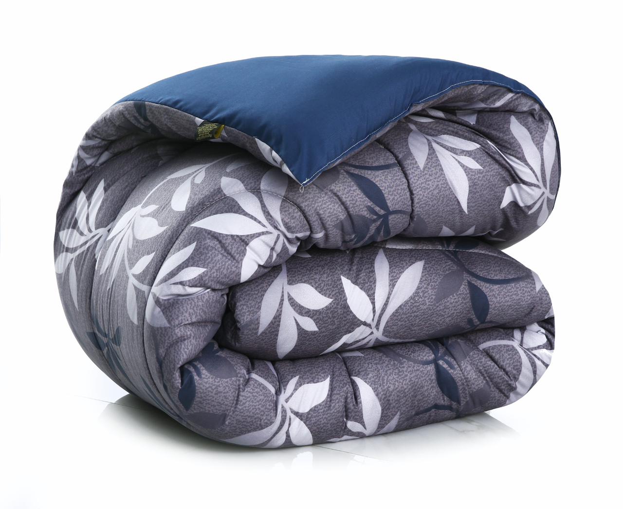 8 PCs Winter Comforter Set-Grey Leaf Comforters Apricot