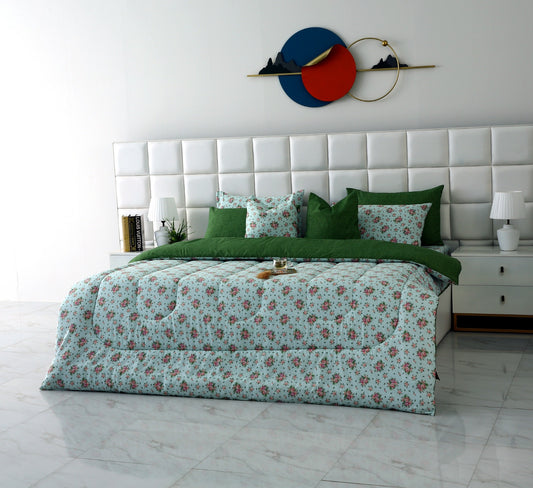 8 PCs Winter Comforter Set-Verdant