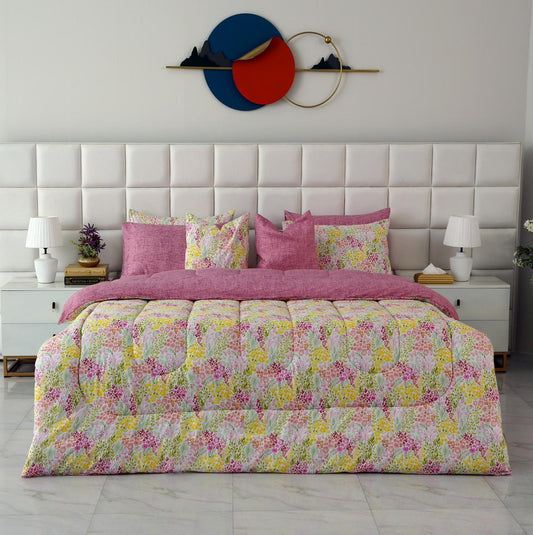8 PCs Winter Comforter Set-Peace Lily