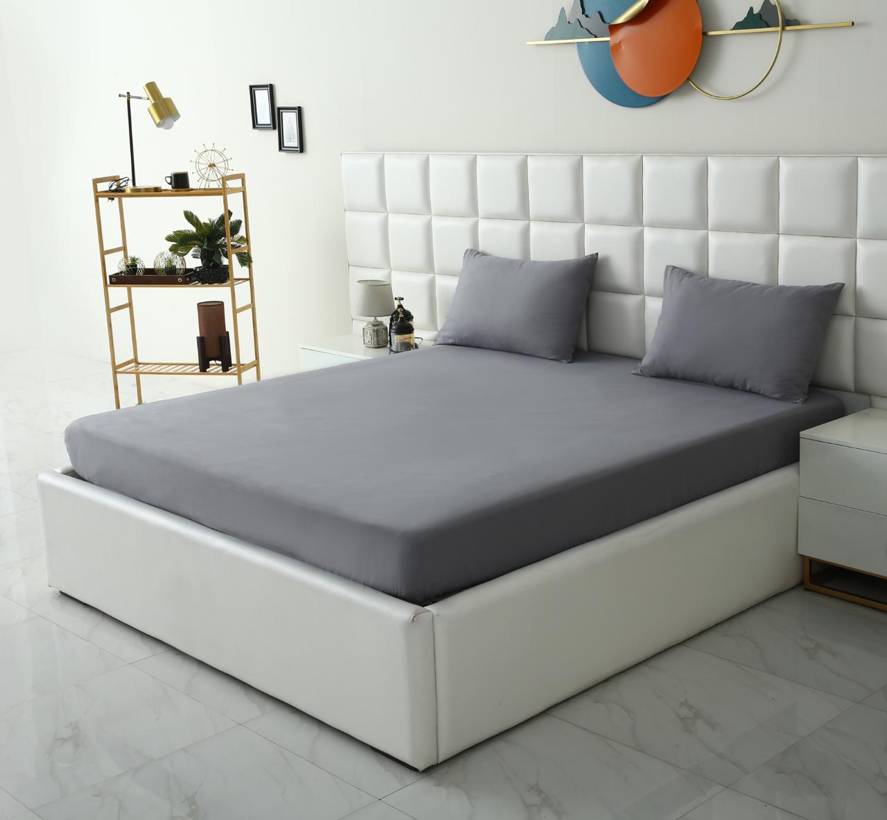 100% Water Replant Fitted Sheet-Grey