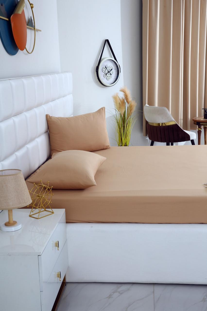 100% Water Replant Fitted Sheet-Beige