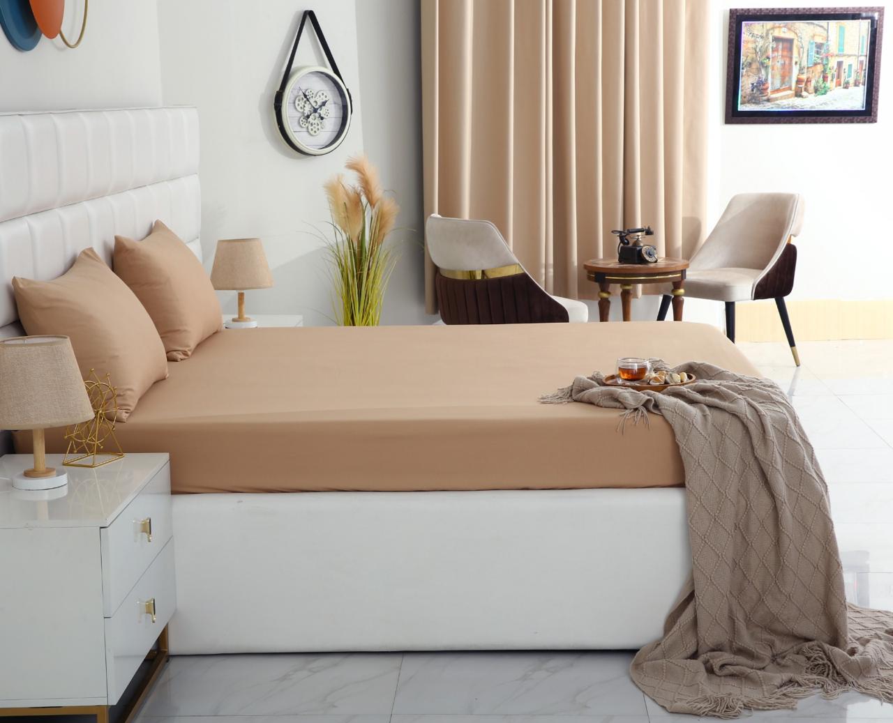 100% Water Replant Fitted Sheet-Beige