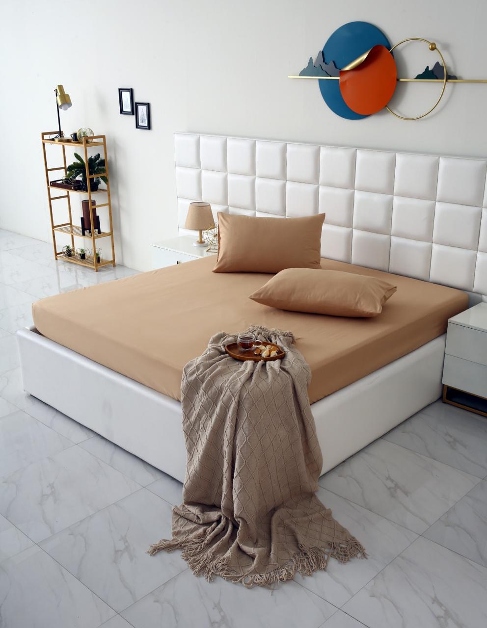 100% Water Replant Fitted Sheet-Beige