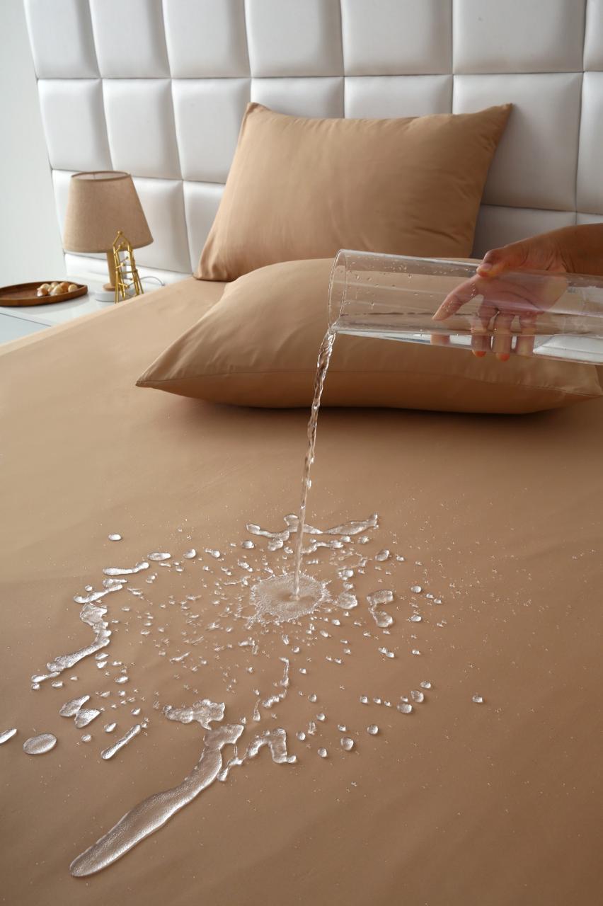 100% Water Replant Fitted Sheet-Beige