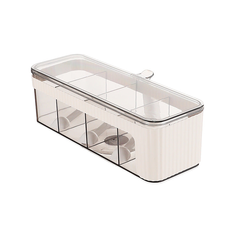 4 Compartments Spice Storage Container Set-SA2408-313 Spice and sugar Jar Apricot