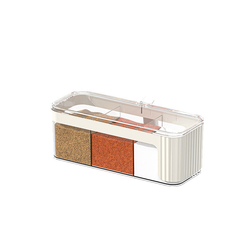 4 Compartments Spice Storage Container Set-SA2408-313 Spice and sugar Jar Apricot