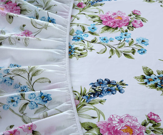 Fitted Bed Sheet-Blue Lotus Fitted Sheets Apricot
