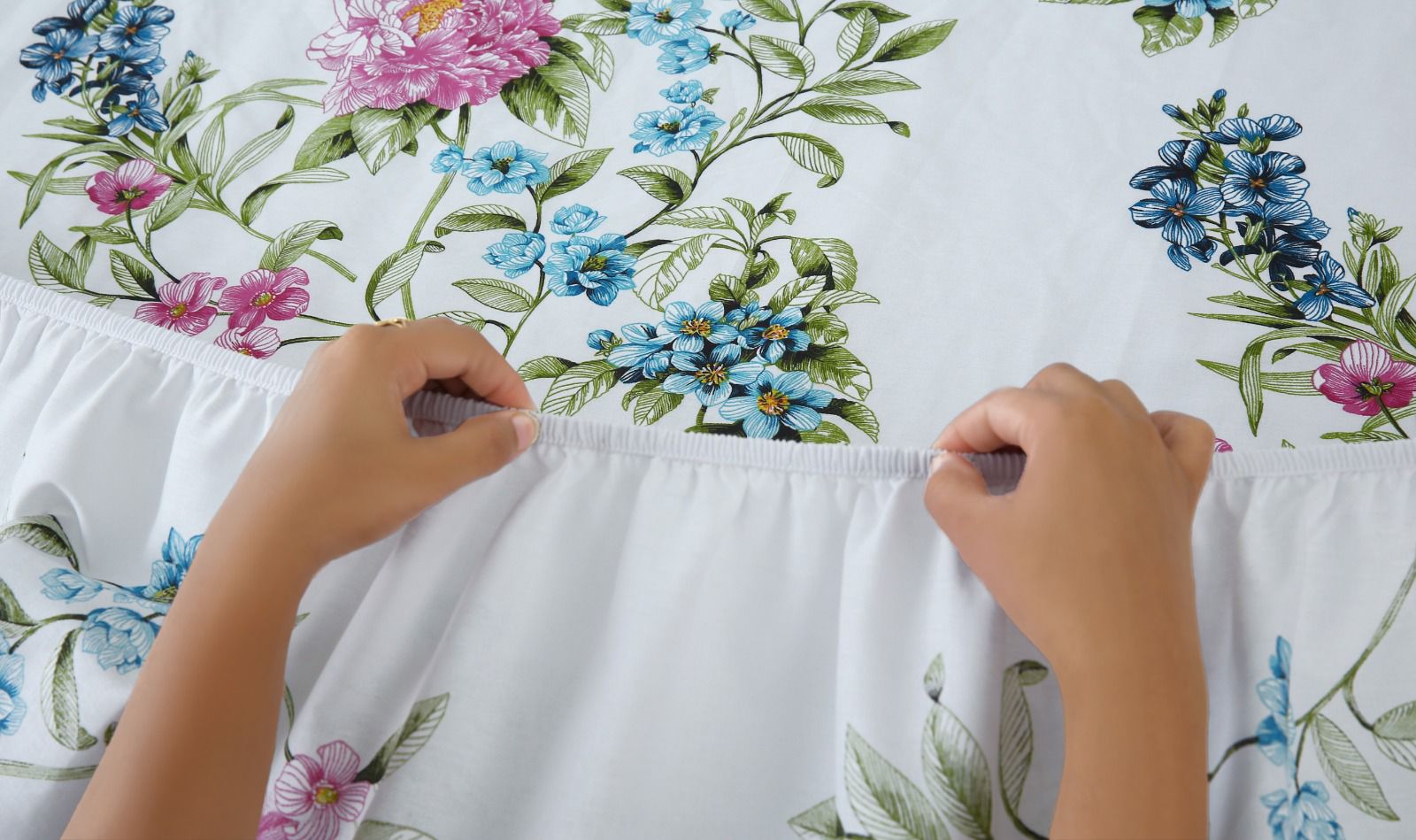 Fitted Bed Sheet-Blue Lotus Fitted Sheets Apricot