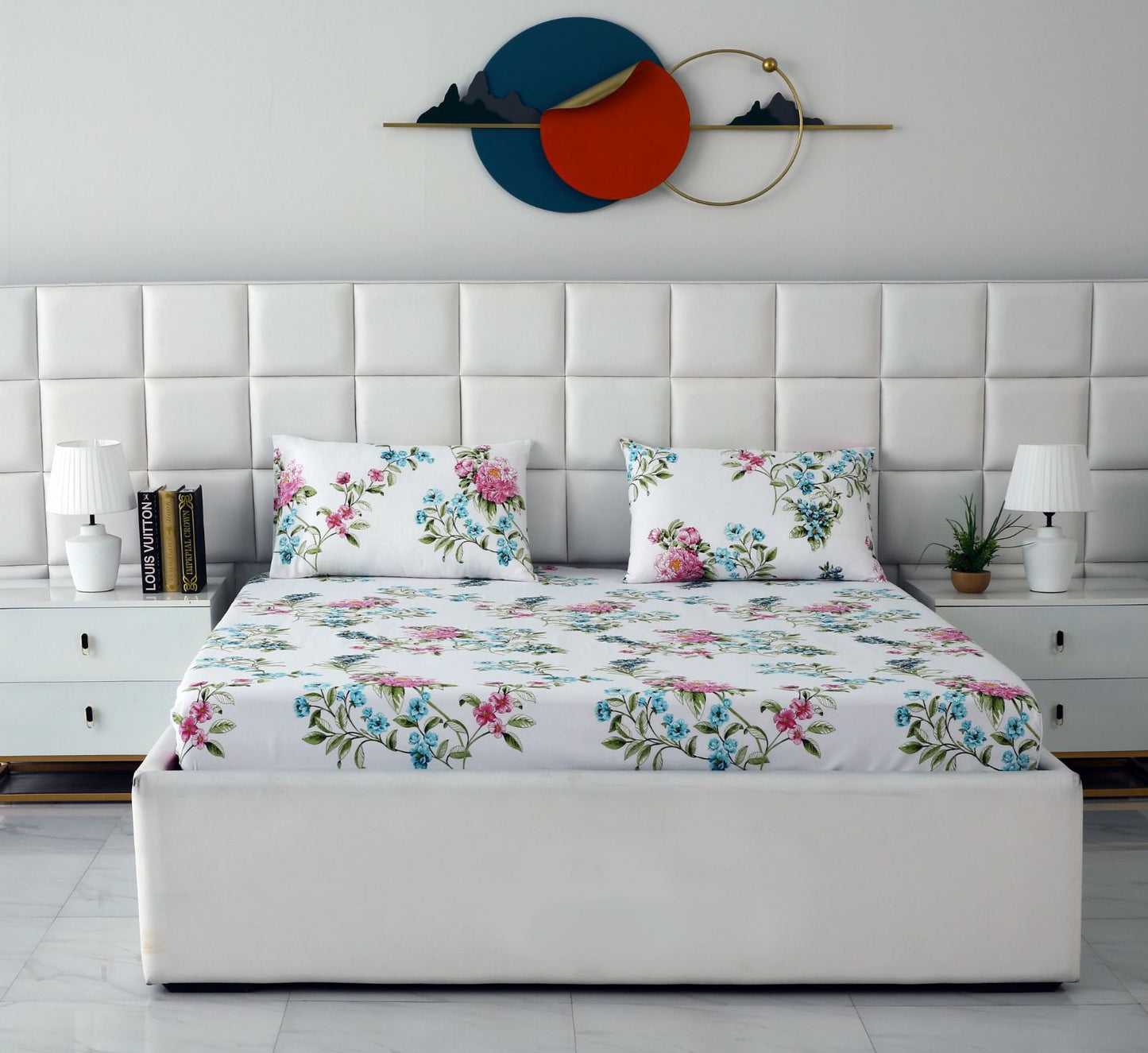 Fitted Bed Sheet-Blue Lotus Fitted Sheets Apricot