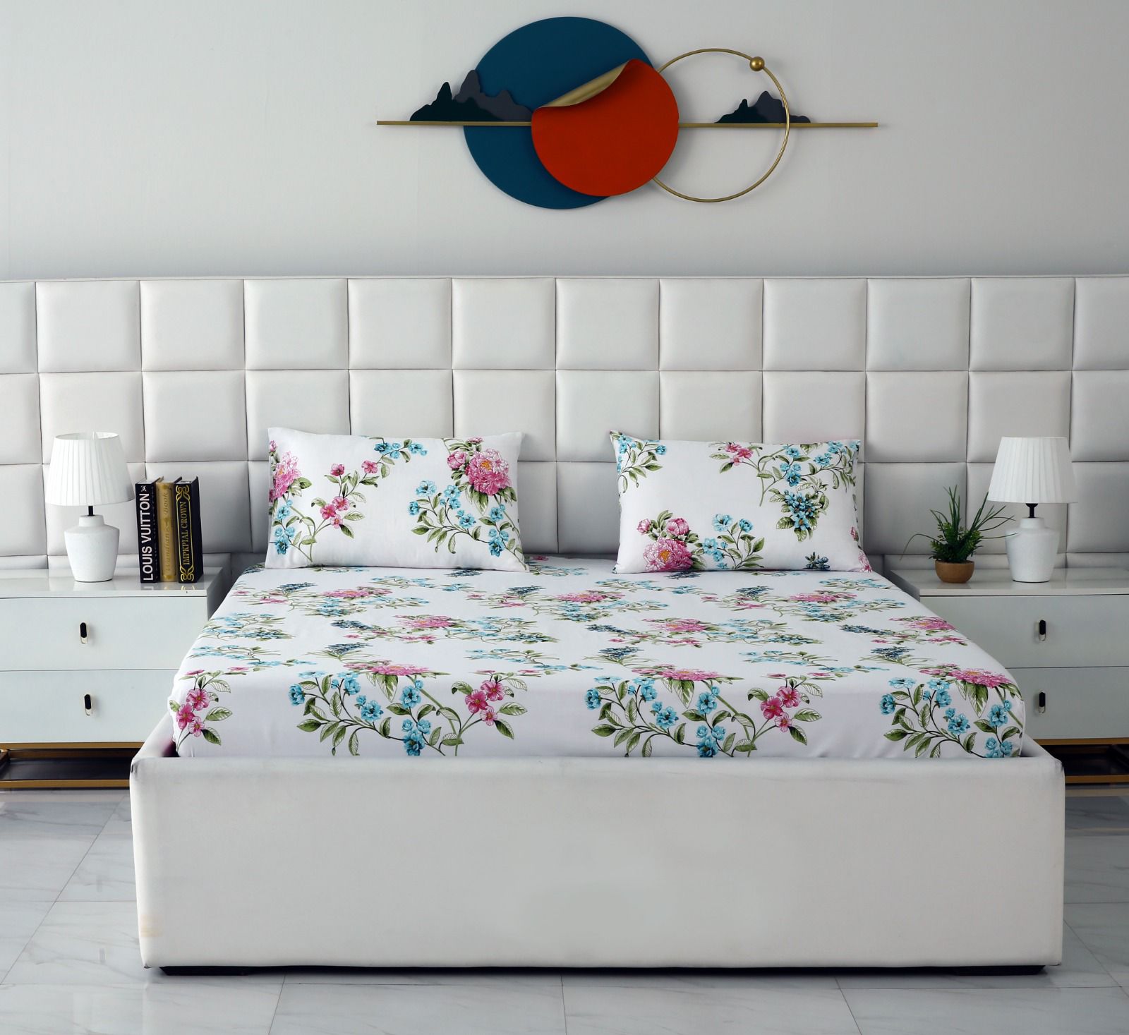 Fitted Bed Sheet-Blue Lotus Fitted Sheets Apricot