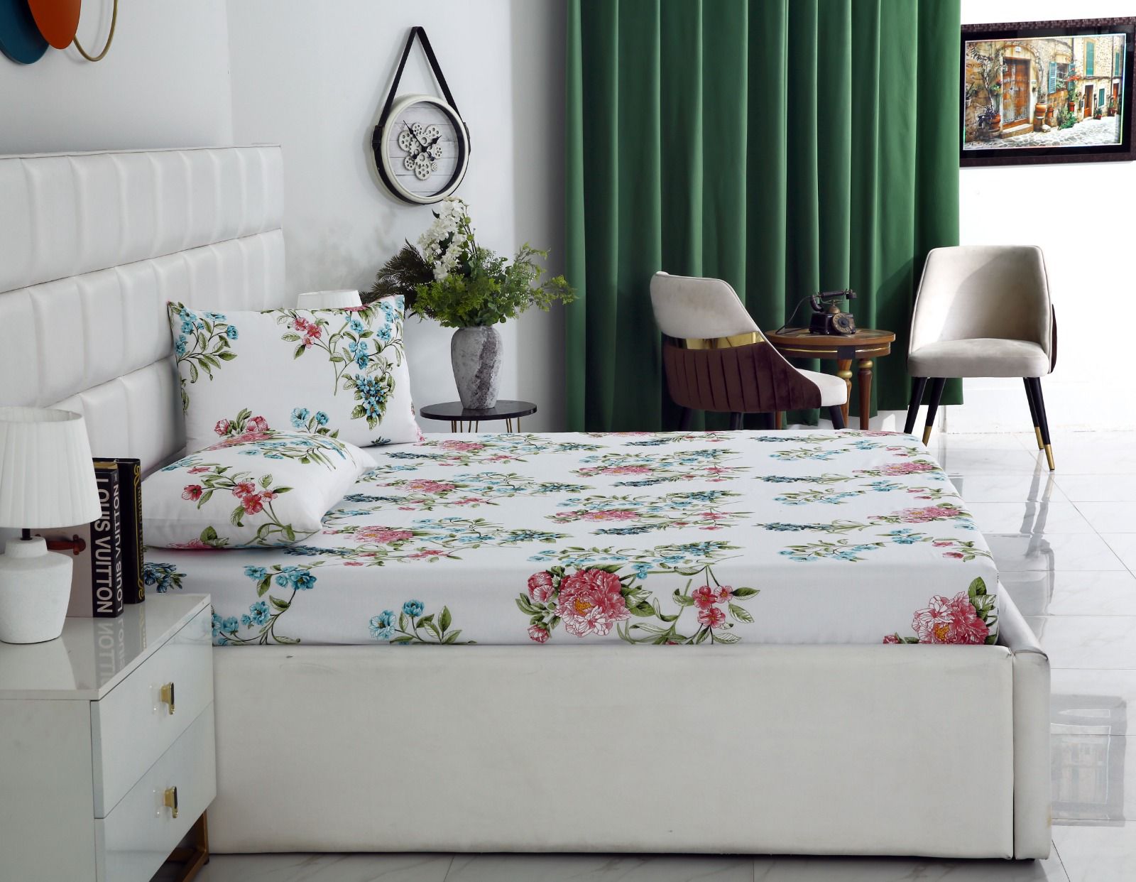 Fitted Bed Sheet-Blue Lotus Fitted Sheets Apricot