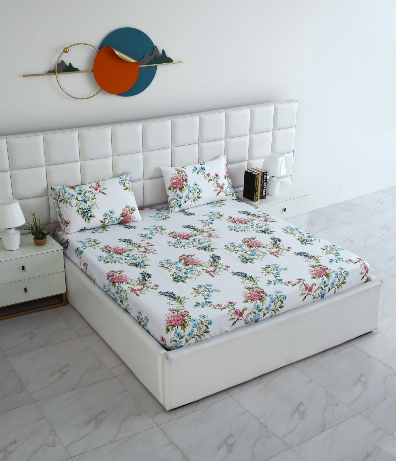 Fitted Bed Sheet-Blue Lotus Fitted Sheets Apricot
