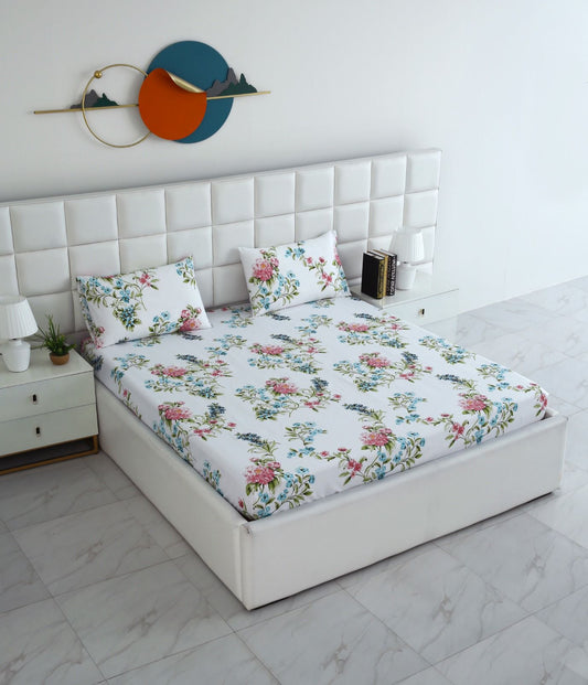 Fitted Bed Sheet-Blue Lotus Fitted Sheets Apricot