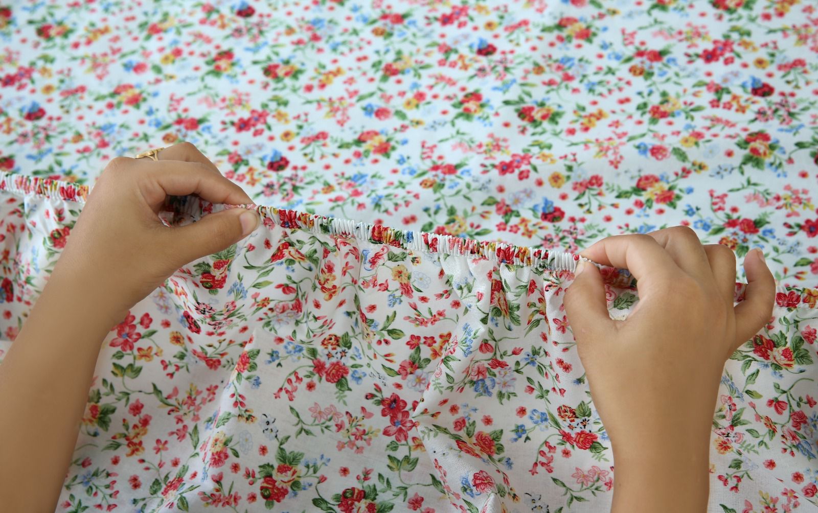 Fitted Bed Sheet-Roseto Fitted Sheets Apricot
