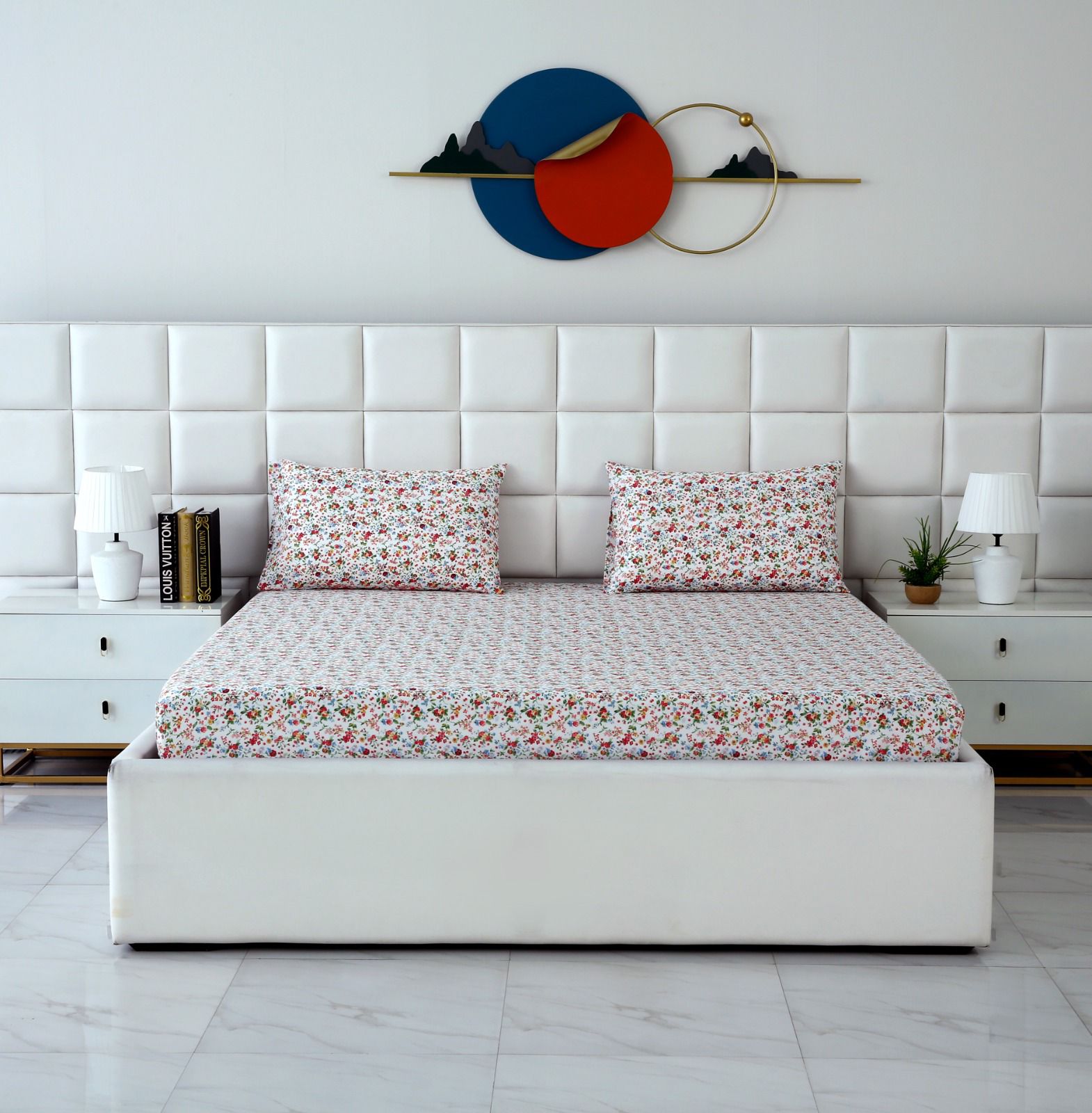 Fitted Bed Sheet-Roseto Fitted Sheets Apricot