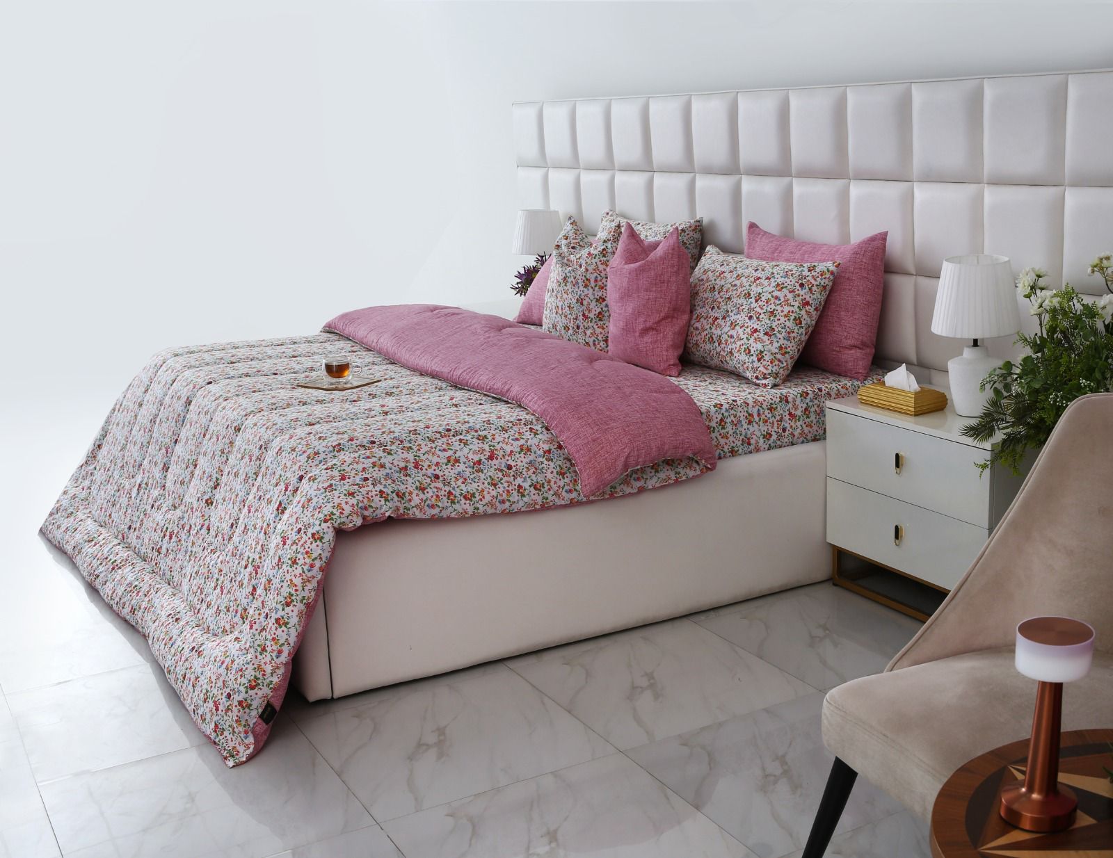 8 PCs Winter Comforter Set-Azalea Comforters Apricot