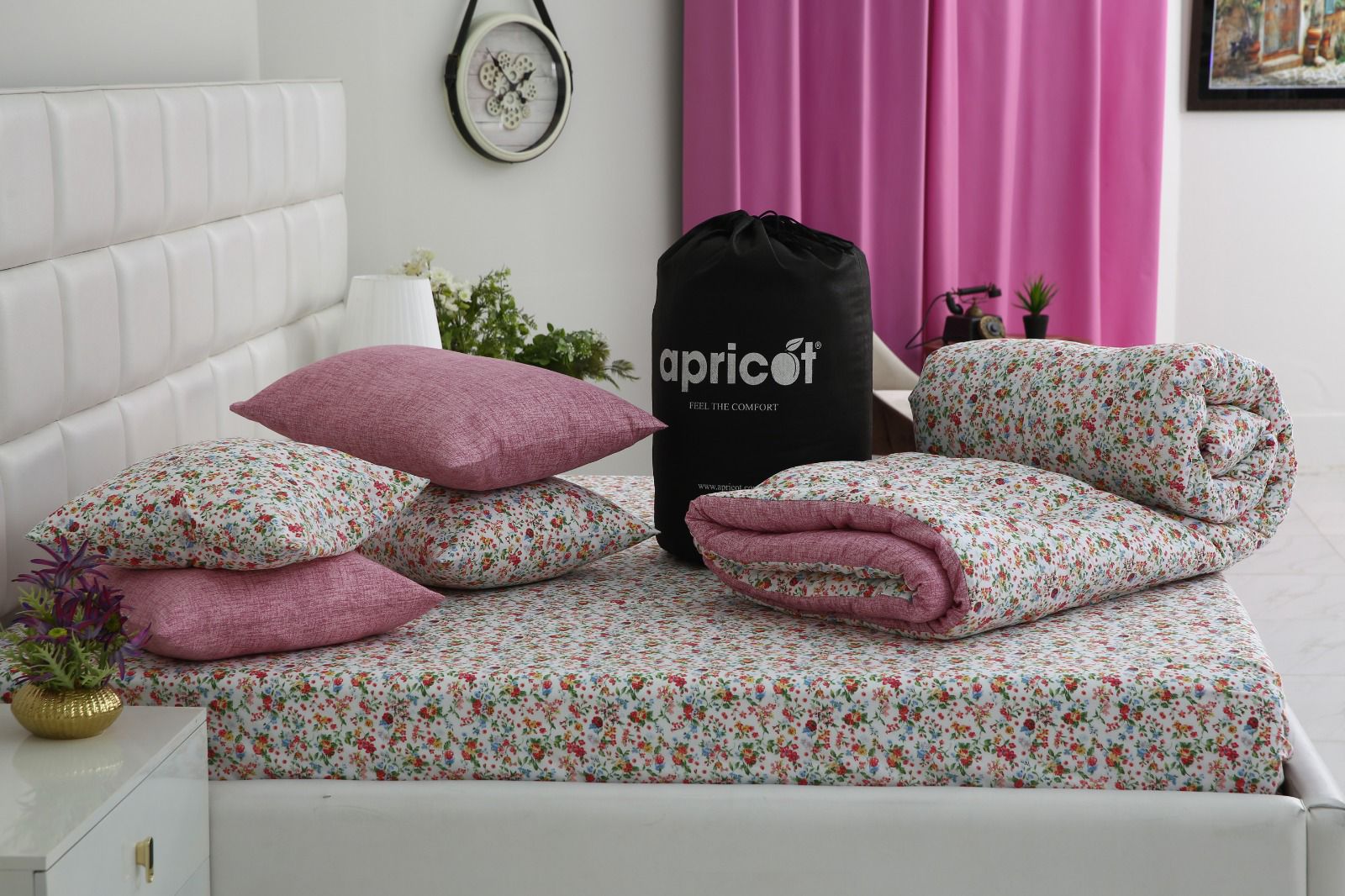 8 PCs Winter Comforter Set-Azalea Comforters Apricot