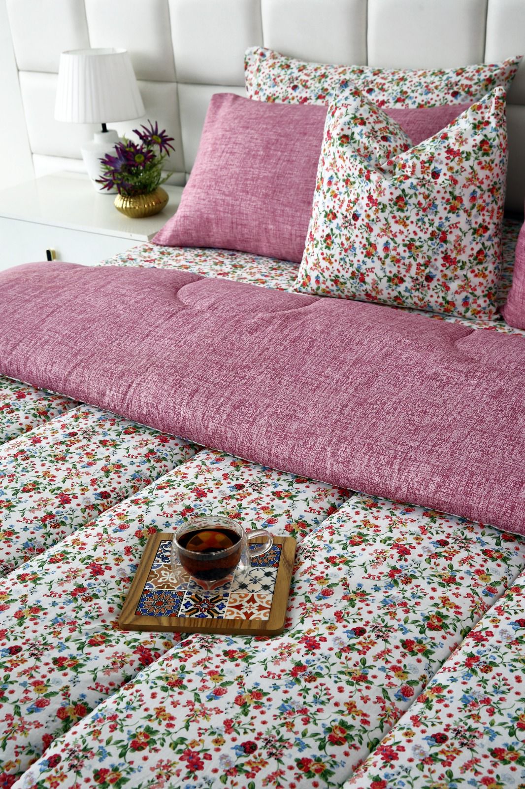 8 PCs Winter Comforter Set-Azalea Comforters Apricot
