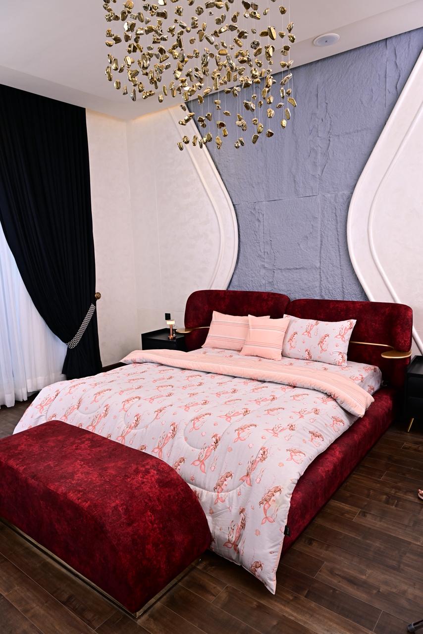 5 PCs Single Comforter Set-Marmaid