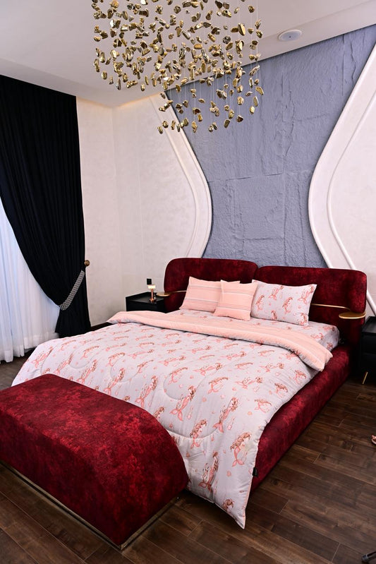 5 PCs Single Comforter Set-Marmaid