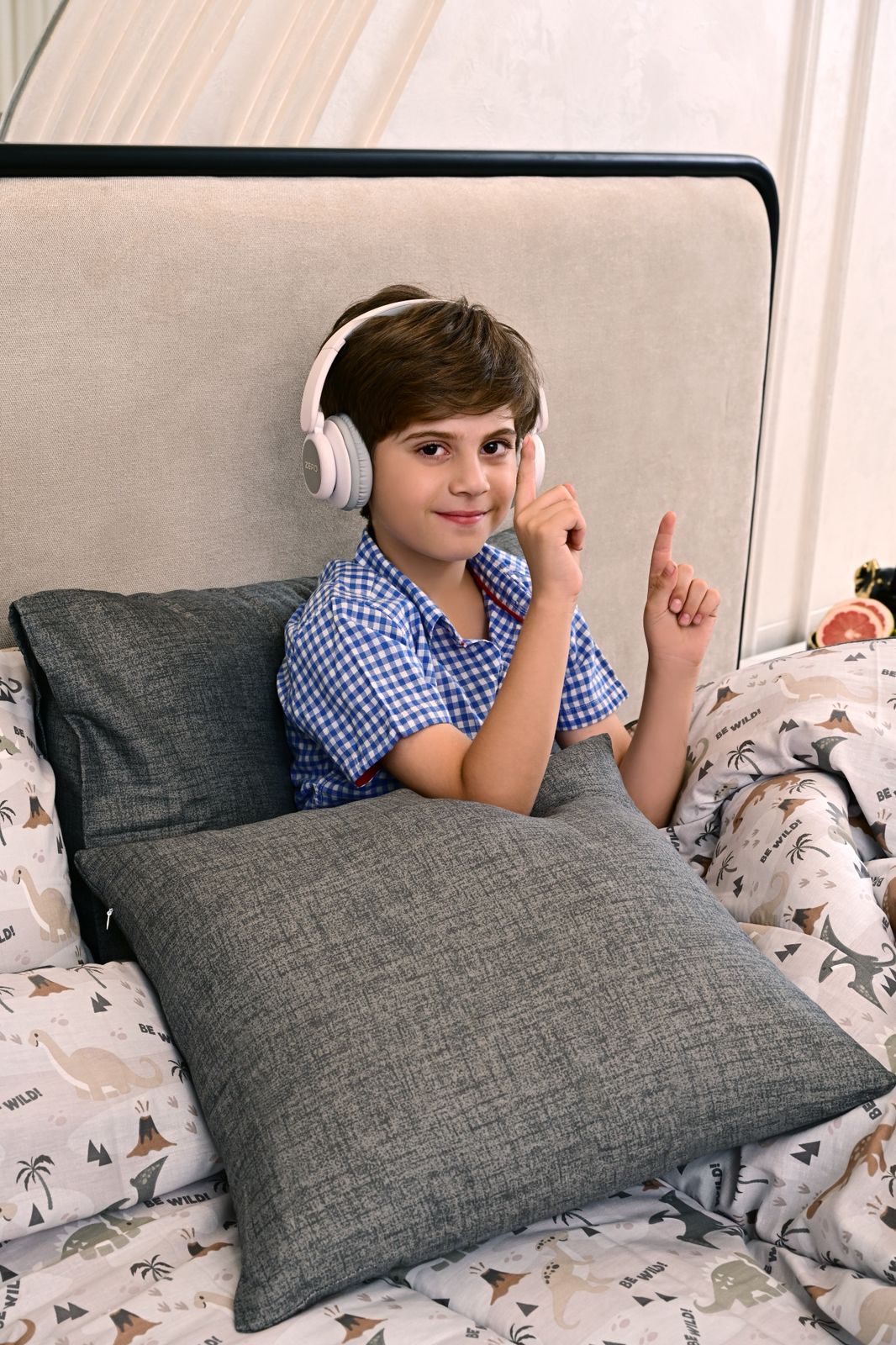 5 PCs Single Comforter Set-Dino Gang
