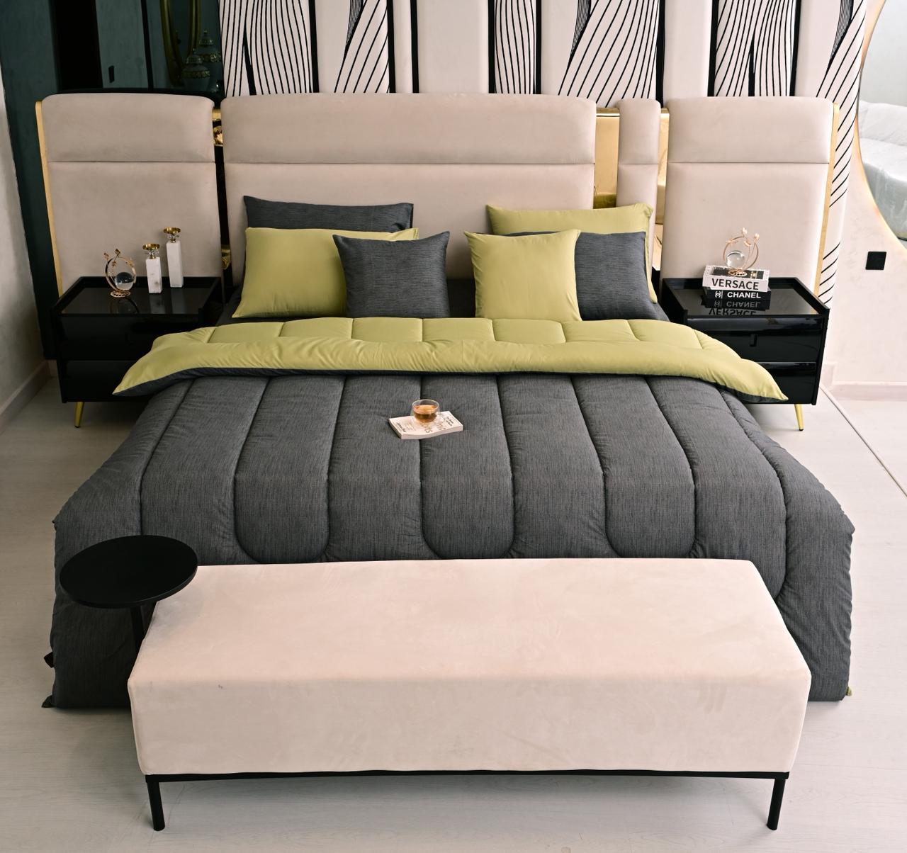 8 PCs Winter Comforter Set-Moss Whisper Comforters Apricot
