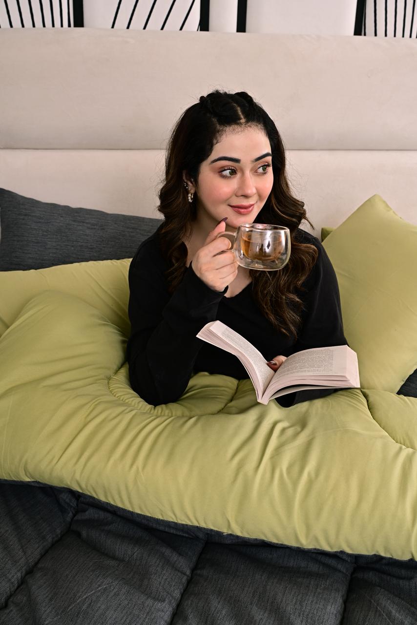 Duvet Cover-Moss Whisper Bed Sheets Apricot