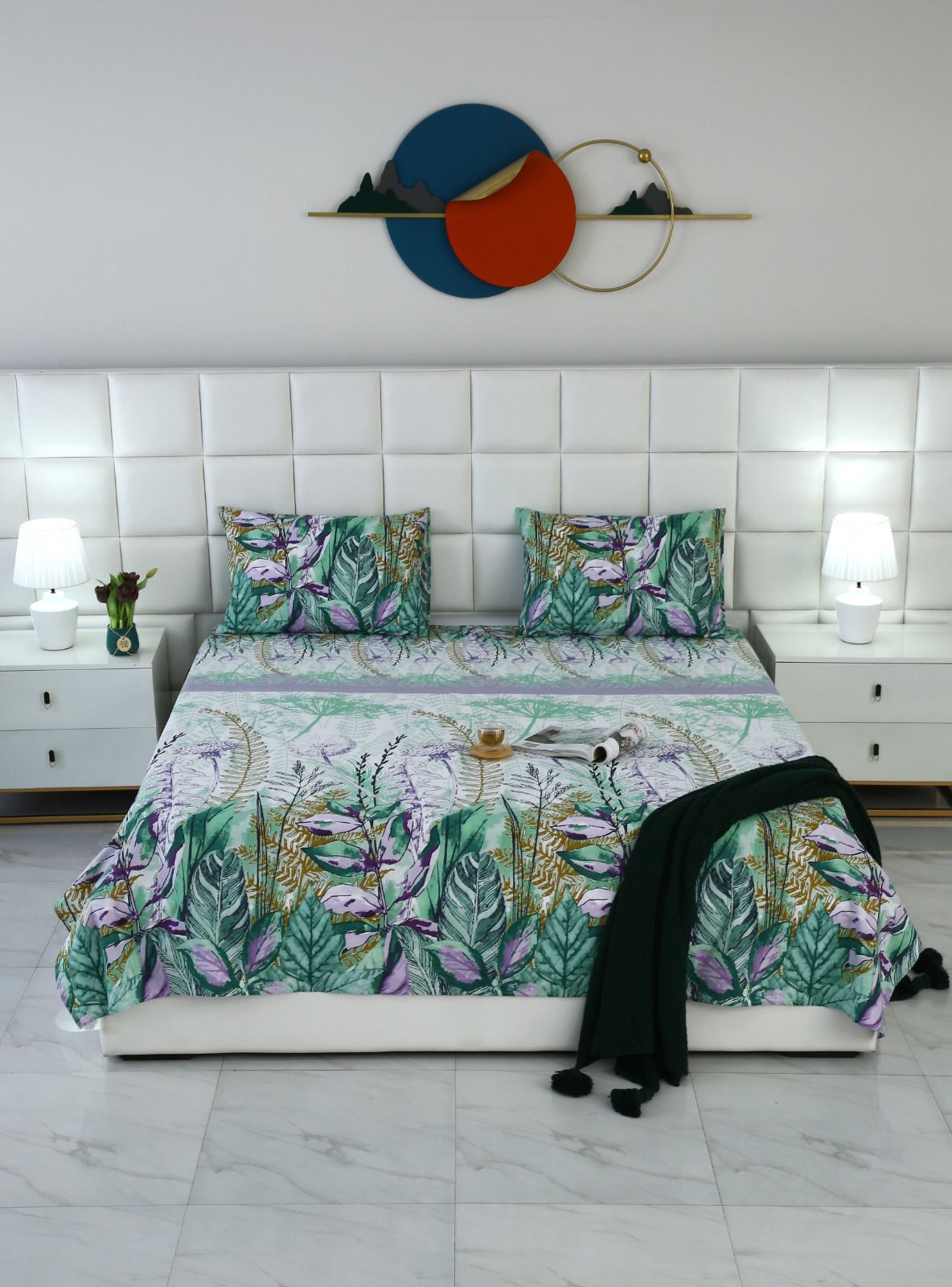 3 PCs Double Bed Sheet-DB205 Bed Sheets Apricot
