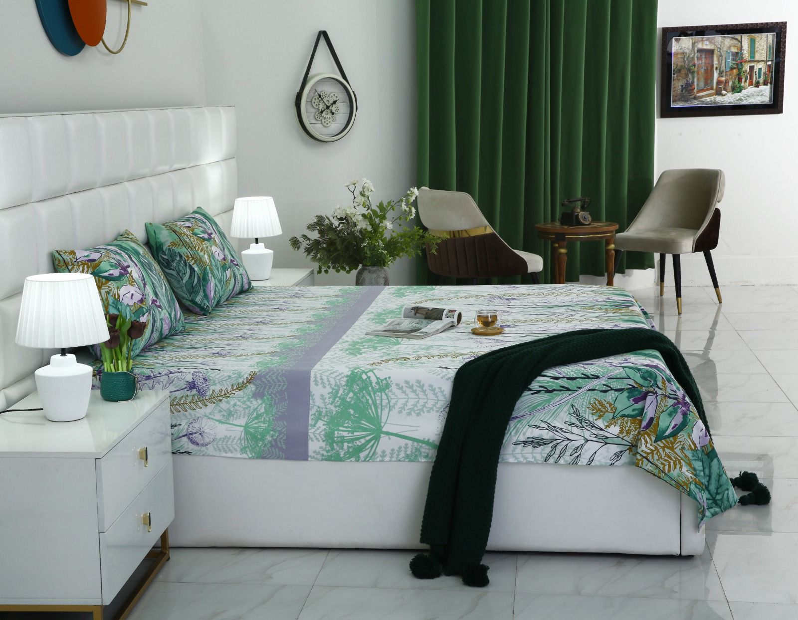 3 PCs Double Bed Sheet-DB205 Bed Sheets Apricot